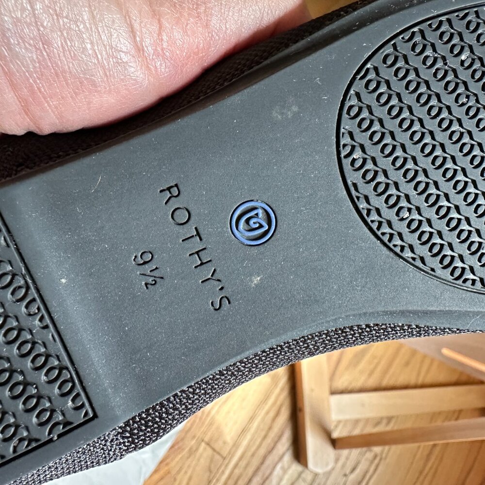 Black Rothy Rounded Toe Ballet Flats - Picture 2 of 2